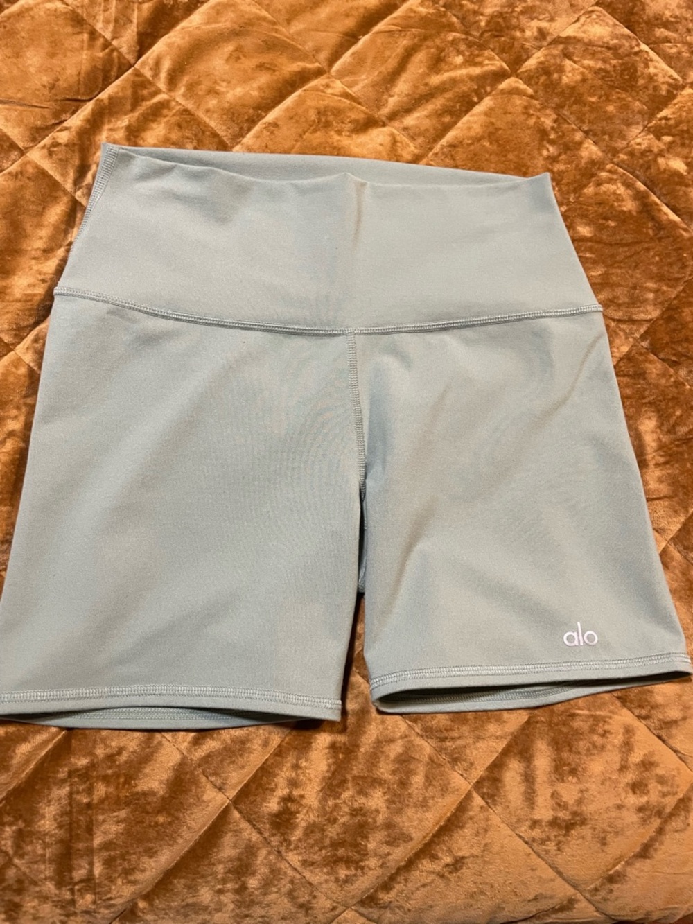 ALO Yoga 5” Airbrush Tights in Botanical Green